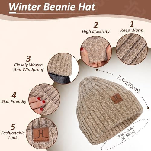 Conjunto De Gorro De Invierno Para Mujer, Bufanda, Guantes P