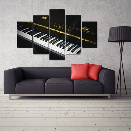 Marco decorativo de mosaico de piano Yamaha Music Mod167, 5 piezas