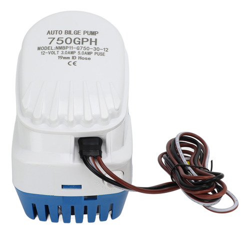 Bomba De Agua Blige, Automática, Sumergible, 750 Gph, 12 V,