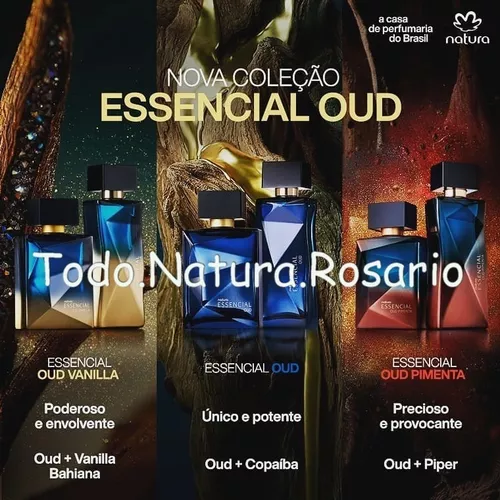 Perfume Essencial Oud Femenino 100ml Todo Natura Rosario