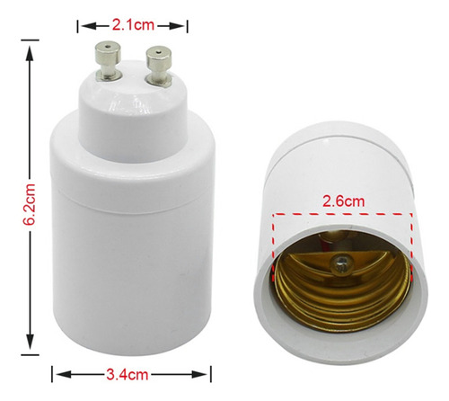Adaptador De Enchufe De Bombilla Gu10 A E26/e27, Paquete De