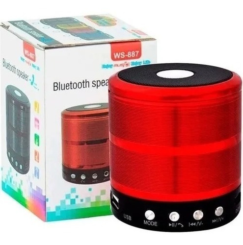 Imagem 1 de 1 de Caixa De Som Portátil Speaker Ws-887 Bluetooth 