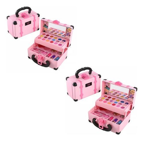 Maleta Maquiagem Infantil Completa Kits Estojo Makeup×2 Pcs