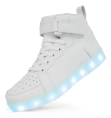 Zapatillas Altas Para Niños Con Luz Led Brillante Para Niños