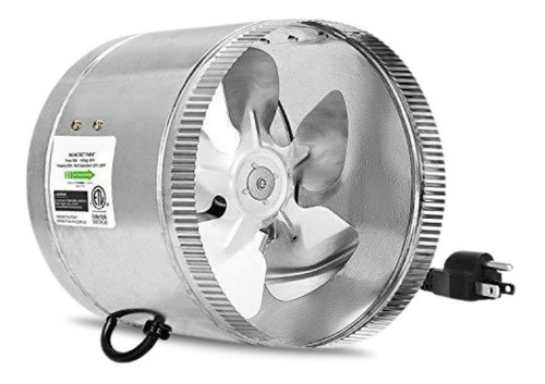 Imagen 1 de 5 de Extractor Industrial De Aire Metalico En Linea 8''