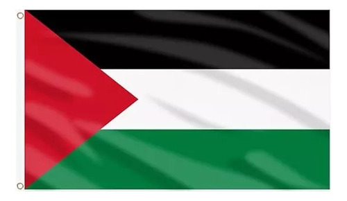 Bandera De Palestina 90 X 150 Cm Poliéster Con Dos Ojales