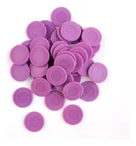 Comprar 200 Fichas Didácticas Escolar Plástico Morada Y Rosa,