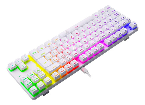 Teclado T-dagger Bora T-tgk315 Qwerty Red Español Blanco