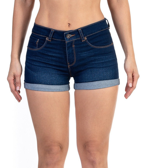 Short De Mezclilla Para Azul Oscuro