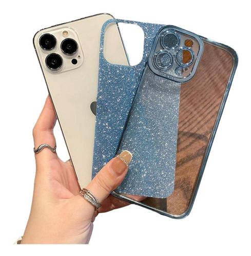 Funda Brillantes Para iPhone 12/12 Pro +mica Mujer Protector