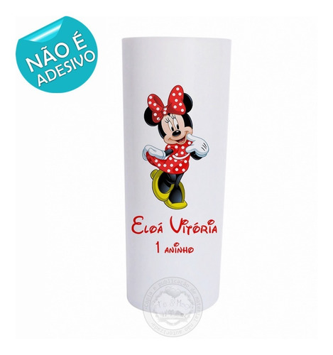Imagem 2 de 3 de 20 Copos Long Drink Personalizado 320ml Minnie Vermelha