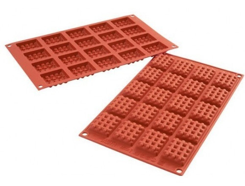 Molde De Silicon De Mini Waffles Dulces Reposteria 