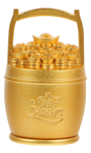 Cubeta Treasure Bucket Con Adornos Dorados, Tanque De Arroz