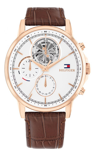 Reloj Para Hombre Tommy Hilfiger Stewart 1710606 Marrón