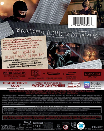 Imagen 2 de 3 de 4k Ultra Hd + Blu-ray The Batman (2022)