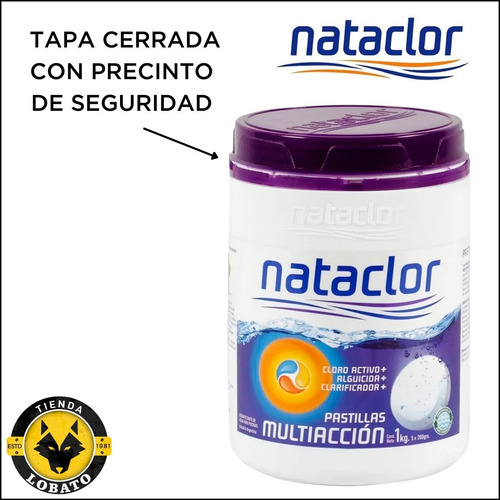 Imagen 8 de 10 de Kit Pastillas Boya Nataclor Cloro Triple Accion 1kg Piletas