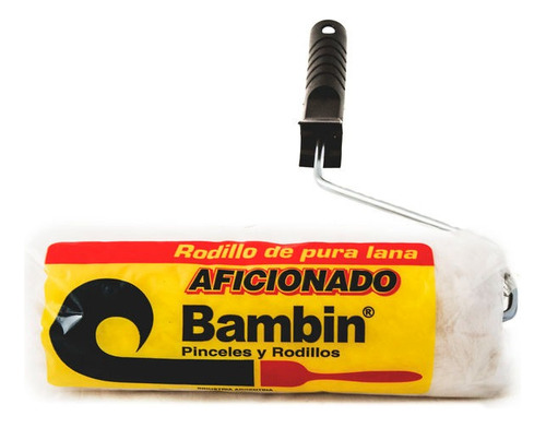 Rodillo Lana Natural Aficionado Bambin Pintura Largo 22 Cm