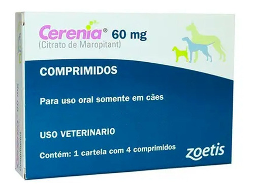 Cerenia 60 Mg Com 4 Comprimidos - Zoetis / Original 