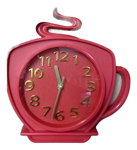Reloj Analogico Plastico De Pared Diseño Taza Colores