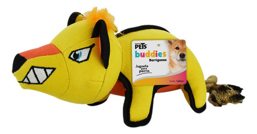 Juguete Buddie Barrigones Peluche Perro Animales Fancy Pets Color Amarillo