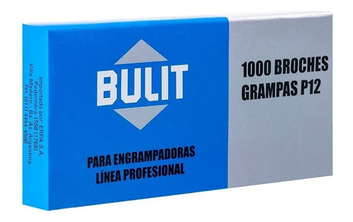 Imagen 2 de 6 de Broches - Grampas Bulit Profesional 12mm Por 1.000 Unidades