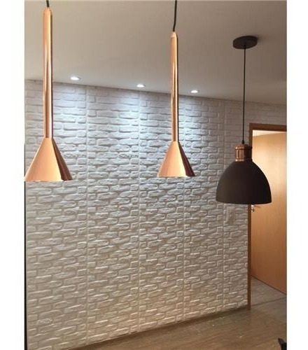 Imagem 2 de 3 de 12 Placas Decorativas 3d Revestimentos Parede Teto Tijolinho