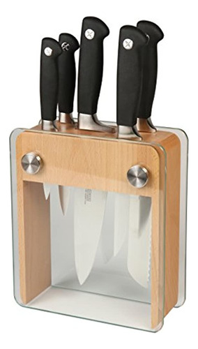 Mercer Culinary Genesis 6piece Forged Knife Block Set Bloque
