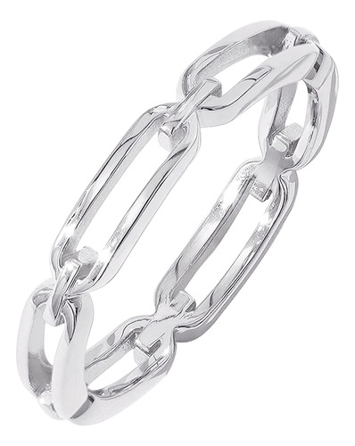 14k Gold Or Rhodium Plated Sterling Silver Chain Link Band R