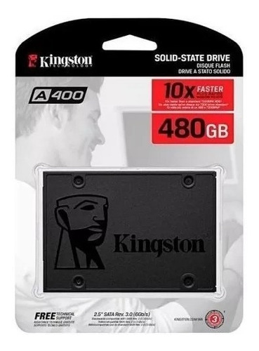 Disco Solido 480gb Kingston A400 Ssd 550mbps 2.5 Full
