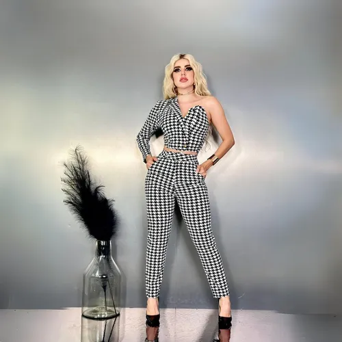Conjunto pantalon online elegante dama