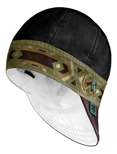 Gorra P/ Soldadura Welder Nation, 7 3/4 Negro Y Verde Oscuro