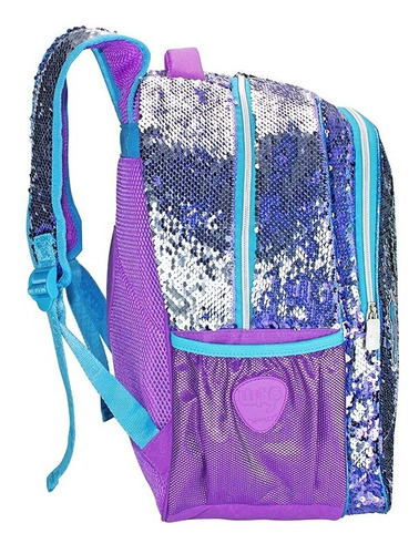 Mochila Lentejuela Reversible Primaria Sirena Wilys Wk085
