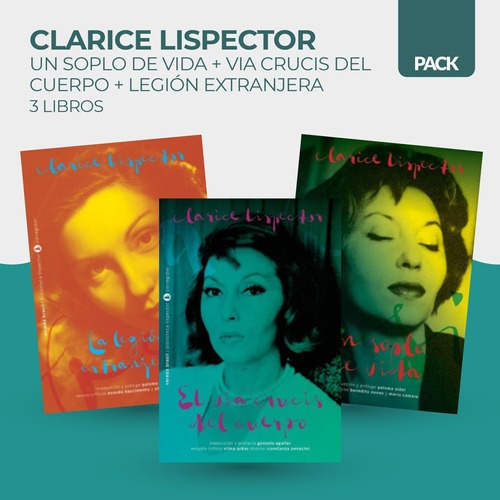 Pack Lispector Un Soplo + Legion + Via Crucis - 3 Libros