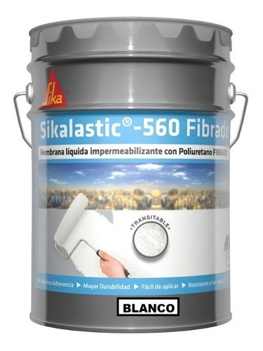 Membrana Liquida Sikalastic 560 Fibrado X 10kg Sika Color Blanco