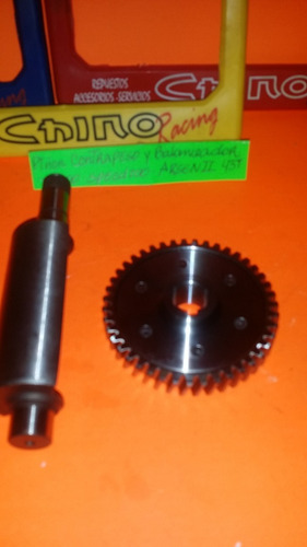 Imagen 3 de 3 de Kit Piñon Contrapeso Y Eje Balanceador Moto 150 200