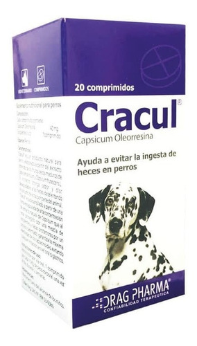 Cracul Drag Pharma - Evita Ingesta Heces En Perro - 20 Comp