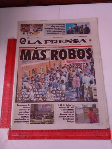 Revista Periodico La Prensa No 34543 Sab 13 De Mayo 2023 (Usado)