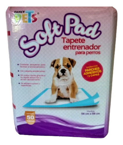 Tapete Entrenador Absorbente Para Perro Soft Pads 50 Pzas