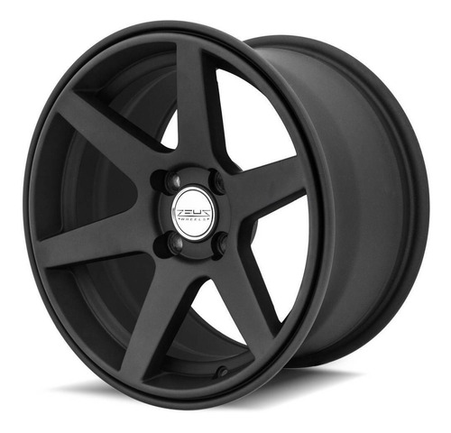 Roda Aro 15 Tala 8 4x100 Zeus Zw309 / Jogo + Bicos Cor Preto
