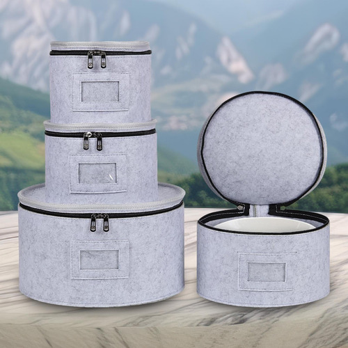 Juego De 4 Cajas De Almacenamiento De Porcelana Para Platos,