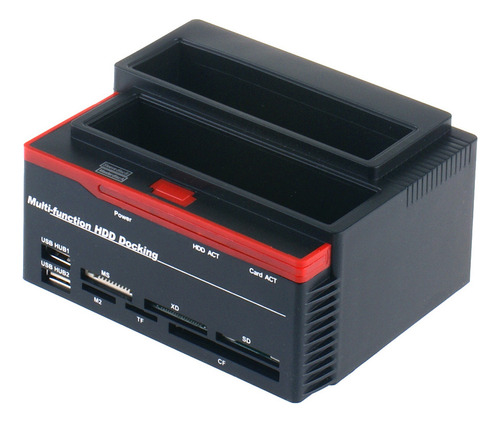 Dock Usb 2.0 Para Hdd Com Hub E Clone, Leitor De Cartão Incl