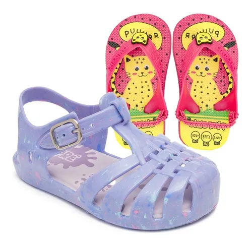 Sandalia Pimpolho Chinelo Brinde Promocao Numero 22 E 23