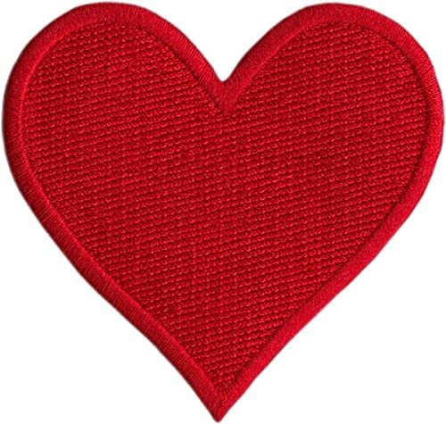Corazón - Rojo - Parche Termoadhesivo Bordado