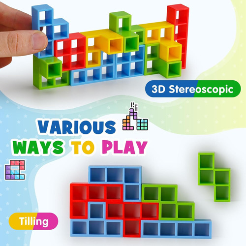 32 Piezas Tetra Tower Stack Games Juegos De Mesa Para 2 Juga