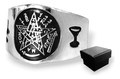 Anillo Tetragrámaton Plata 925 Pentagrama De Poder