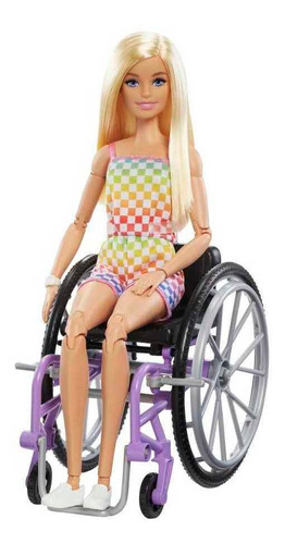 Barbie Fashionista Muñeca Silla De Ruedas Morada