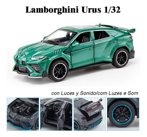 E 2023 Lamborghini Urus Suv Premium Miniatura Metal Coche E