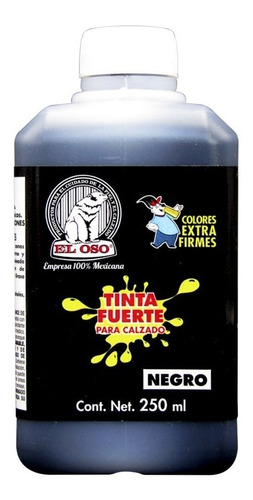 Tinta El Oso Fuerte Reparadora 250ml, Color Negro