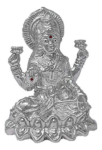 Caratcafe Maa Laxmi Lakshmi Ma Idol Pura Plata 999 Estatua, 