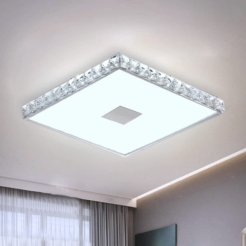 Krasty Lampara Techo Led Cristal Cromada Empotrada Moderna K